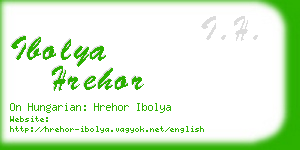ibolya hrehor business card